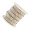 1/2"x 5 Yards Silver Crystal Faux Pearl Iron-On Rhinestone Trim